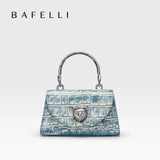 Bafelli Genuine Leather Doctor Bag – Animal Print Handbag