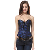 Gothic Overbust Corset Top - Slimming Waist Cincher