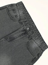 Men's Black Star Patch Relaxed-Fit Jeans