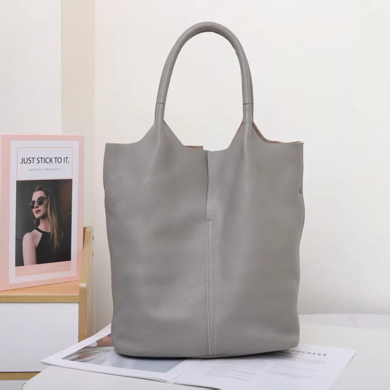 Luxury Soft Leather Bucket Bag | Large Women’s Shoulder Bag