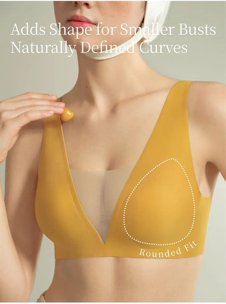 Sujiin Seamless Plunge Push-Up Bra for Women | XM048