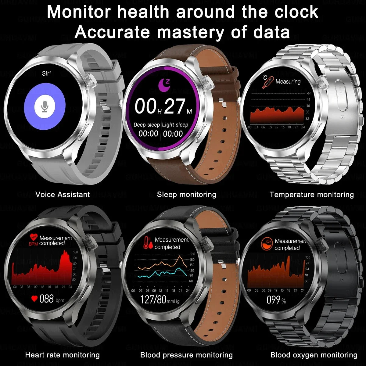 2026 Smart Watch Always display AMOLED NFC Bluetooth Call GPS trajectory Waterproof Health Sport Smartwatch Men for Android iOS