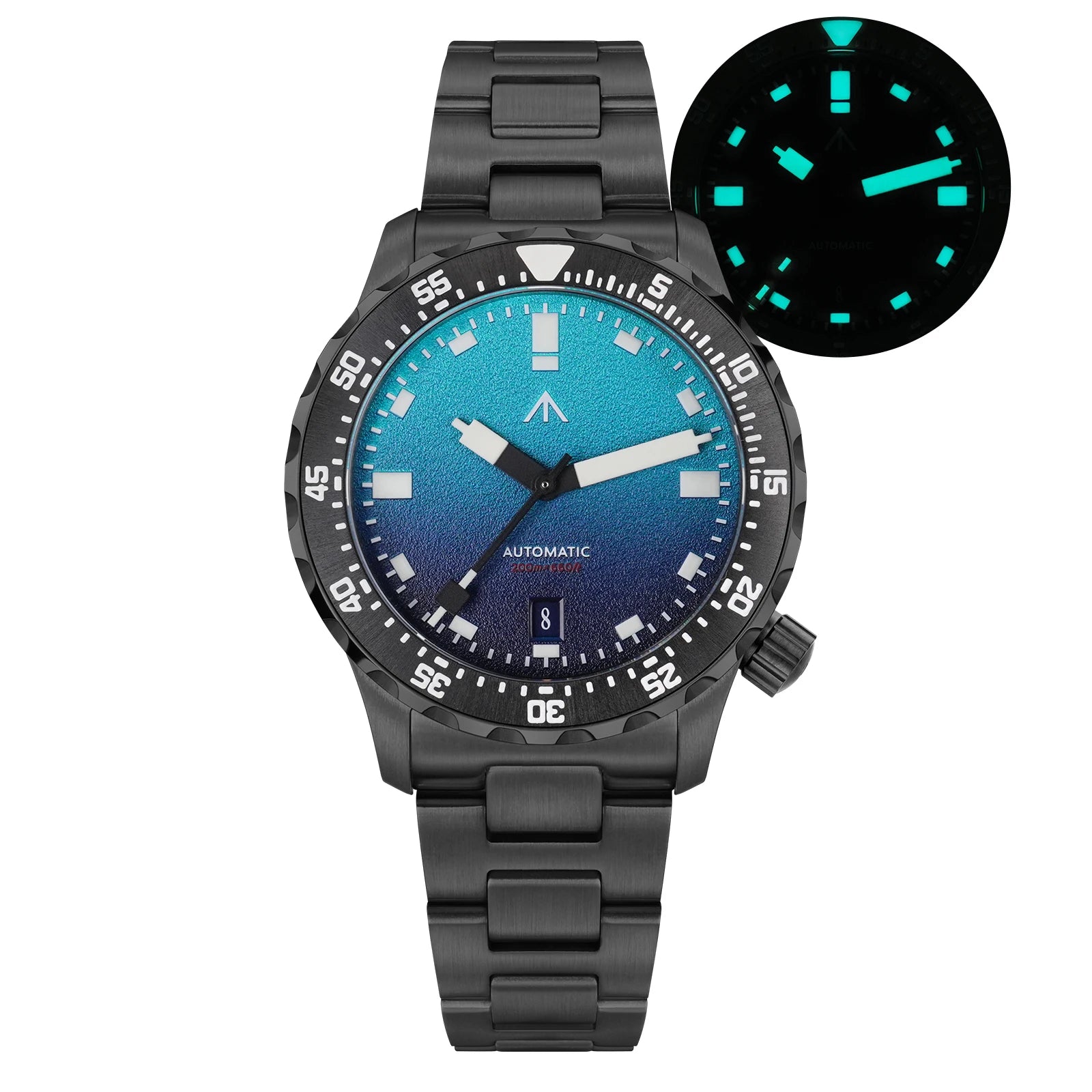 Militado New ML20 Automatic Mechanical Wristwatch PT5000 Sapphire 200M Waterproof Stainless Steel Bracelet 39Mm Luxury Watch Man