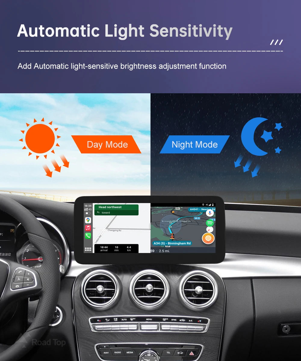 Mercedes Benz W205 GLC CarPlay & Android Auto Screen