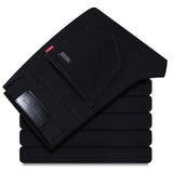 Men’s Classic Black Straight-Leg Stretch Jeans