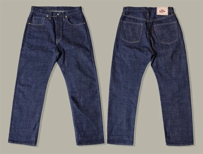 Vintage High-Rise Selvedge Denim Jeans for Men | 14oz