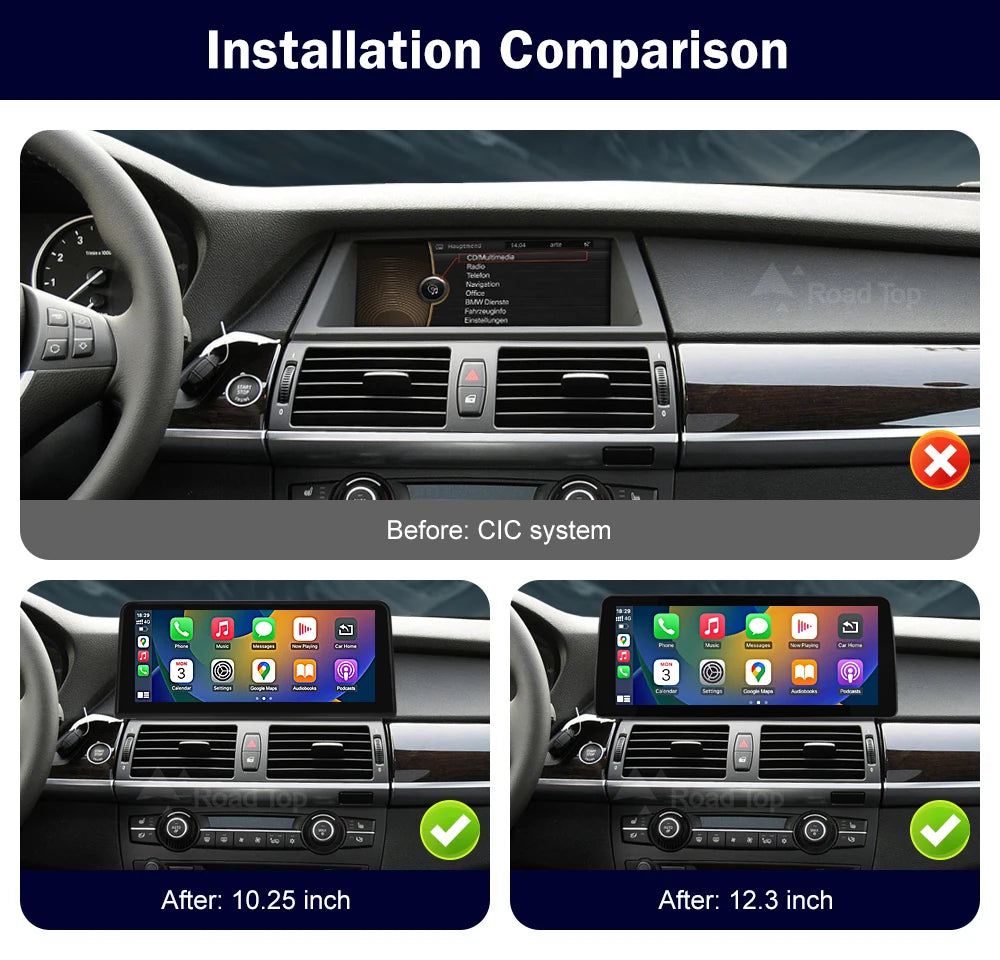 BMW X5 X6 Wireless CarPlay & Android Auto Screen