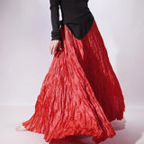 Elegant High-Waist Pleated Maxi Skirt for Women