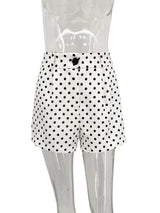 Tossy Fashion Commute 2 Piece-Set Shorts For Women Long Sleeve Patchwork Contrast Shirts Coat And Female Shorts Outfits Summer