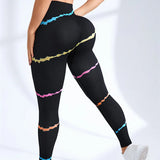 Women's 3D Tie-Dye Seamless Push-Up Leggings