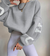 Women's Y2K Letter Print Relaxed Sweatshirt