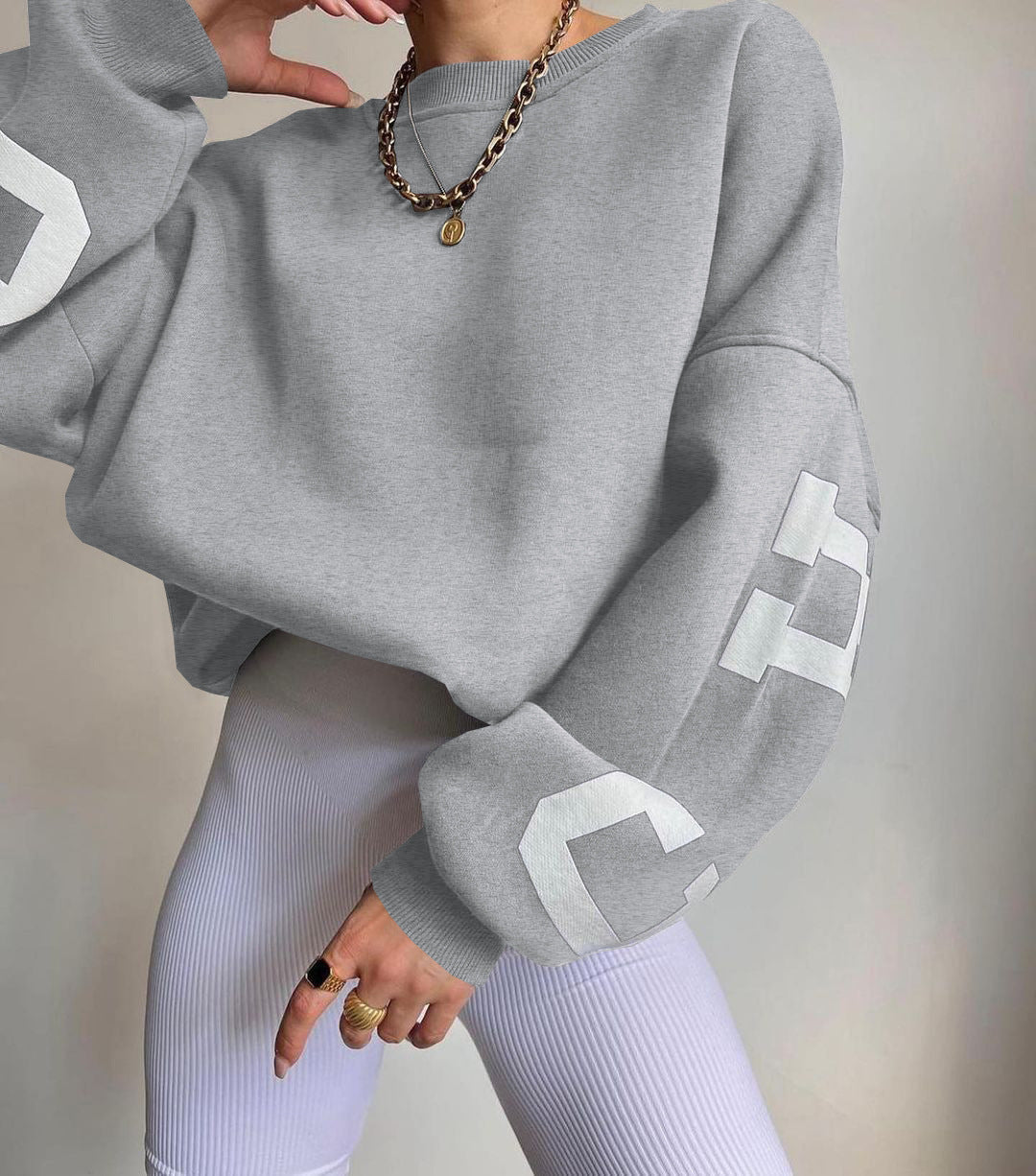 Women's Y2K Letter Print Relaxed Sweatshirt