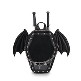 Gothic Punk Coffin Shape Ita Bag Women Clear Backpacks Dark Lolita Handbag and Shoulder Bag Girls Cosplay Designer 2 Insert