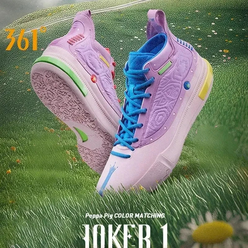 361 Degrees Joker 1 Men Basketball Shoes New Leather Breathable Shock-Absorbing Non-slip Wear-resistant Male Sneakers 672511104F