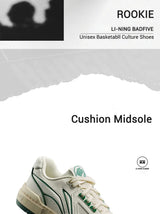 Li-Ning Unisex BADFIVE ROOKIE Basketball Culture Shoes DUAL CUSHION Sport Shoes LiNing Men Women Street Style Sneakers ABCV007