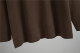 Women’s Autumn Color-Block Knit Set | Loose Split Top & Wide Leg Pants