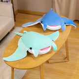Kawaii Manta Ray Plush Pillow — Soft Marine Life Toy