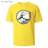 Unisex Color Painting Cotton Crew Neck T-Shirt