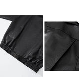 Mauroicardi Spring Oversized Black Soft Pu Leather Jacket Men Long Sleeve Belt Luxury Designer European Fashion Clothes 2025