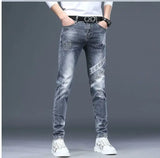 Men's Printed Stretch Slim Fit Denim Jeans