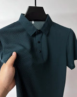 Men's Ice Silk Polo Shirt – Breathable Smart Casual Tee