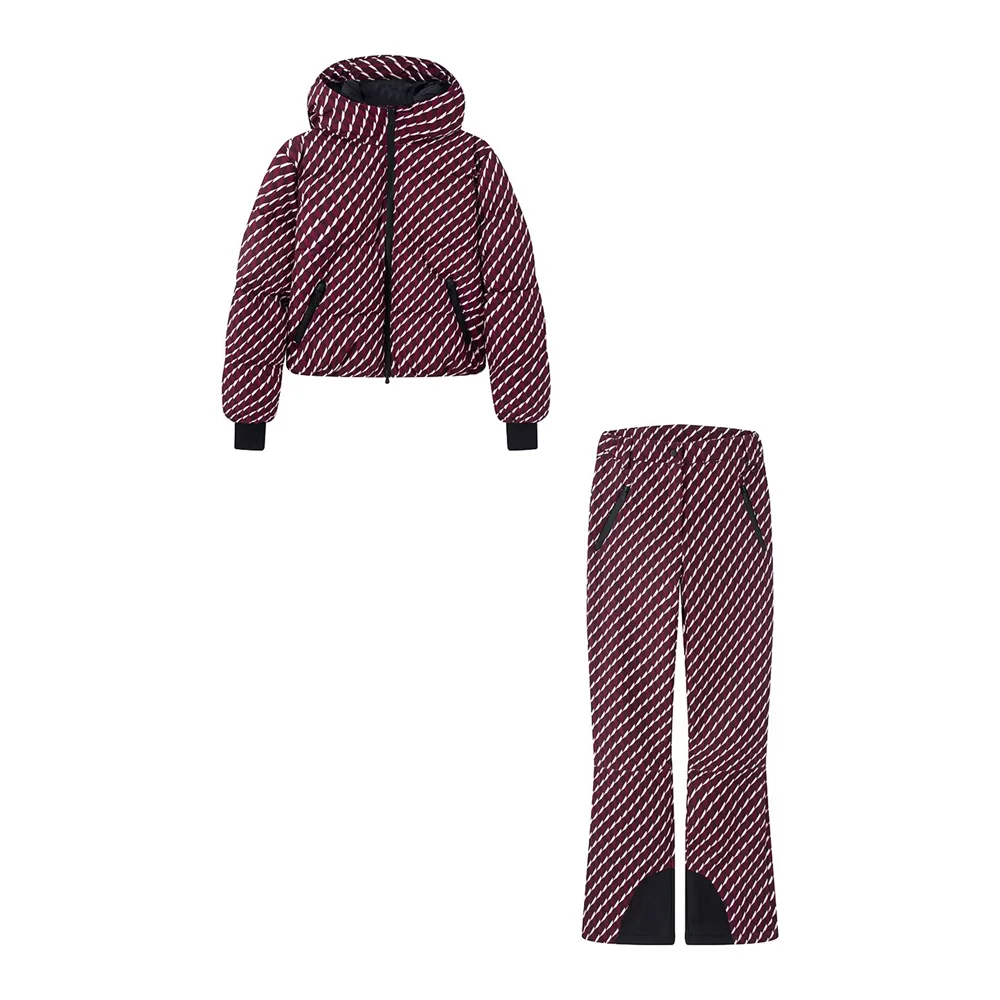 Gemini said Hooded Down Jacket & Flare Pant Set