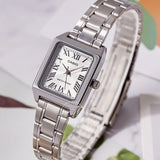 Casio Women’s Luxury Tonneau Silver Stainless Steel Watch - LTP-V007D