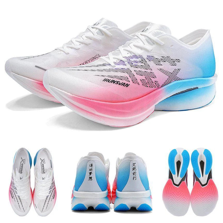 IRUNSVAN Carbon Plate Sports Shoes Marathon Professional Running Shoes Shock Absorbent Breathable Jogging Shoes Unisex 095
