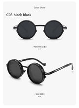 New Adjustable 1-9 Sunglasses Punk Polarized Sun Glasses Men Women Round ND Filter Lenses Retro Fishing Eyeglasses Shades