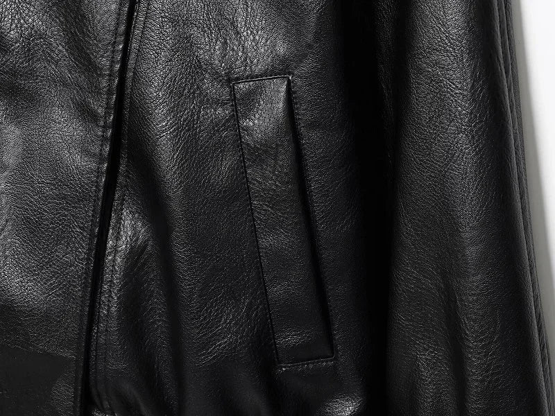 MUJER Faux Leather Windbreaker Jackets for Women Fashion Jacket Woman Warm Winter Women's Coat Outerwears Overcoat Female