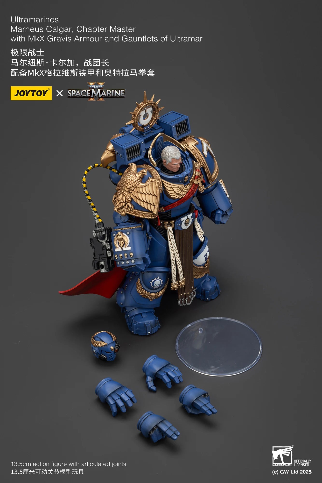 JOYTOY Warhammer 40k 1/18 Action Figures Ultramarines Marneus Calgar, Chapter Master Ultramarines Victrix Honour Guard