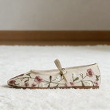 Women's Floral Mesh Mary Jane Flats