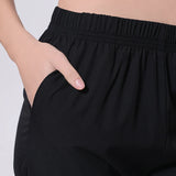 Women's Ankle-Length Harem Pants with Pockets