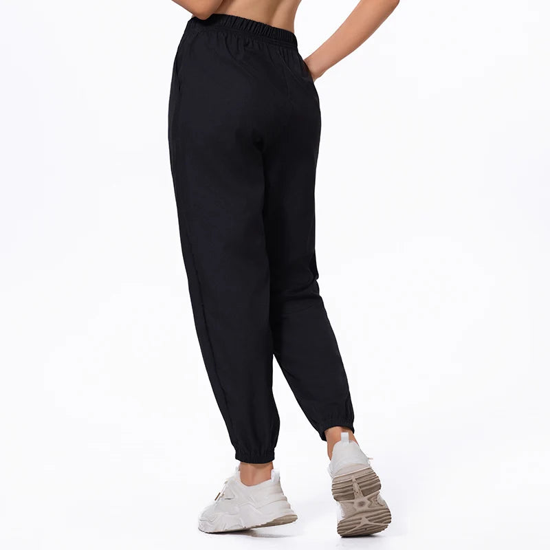 Women's Ankle-Length Harem Pants with Pockets