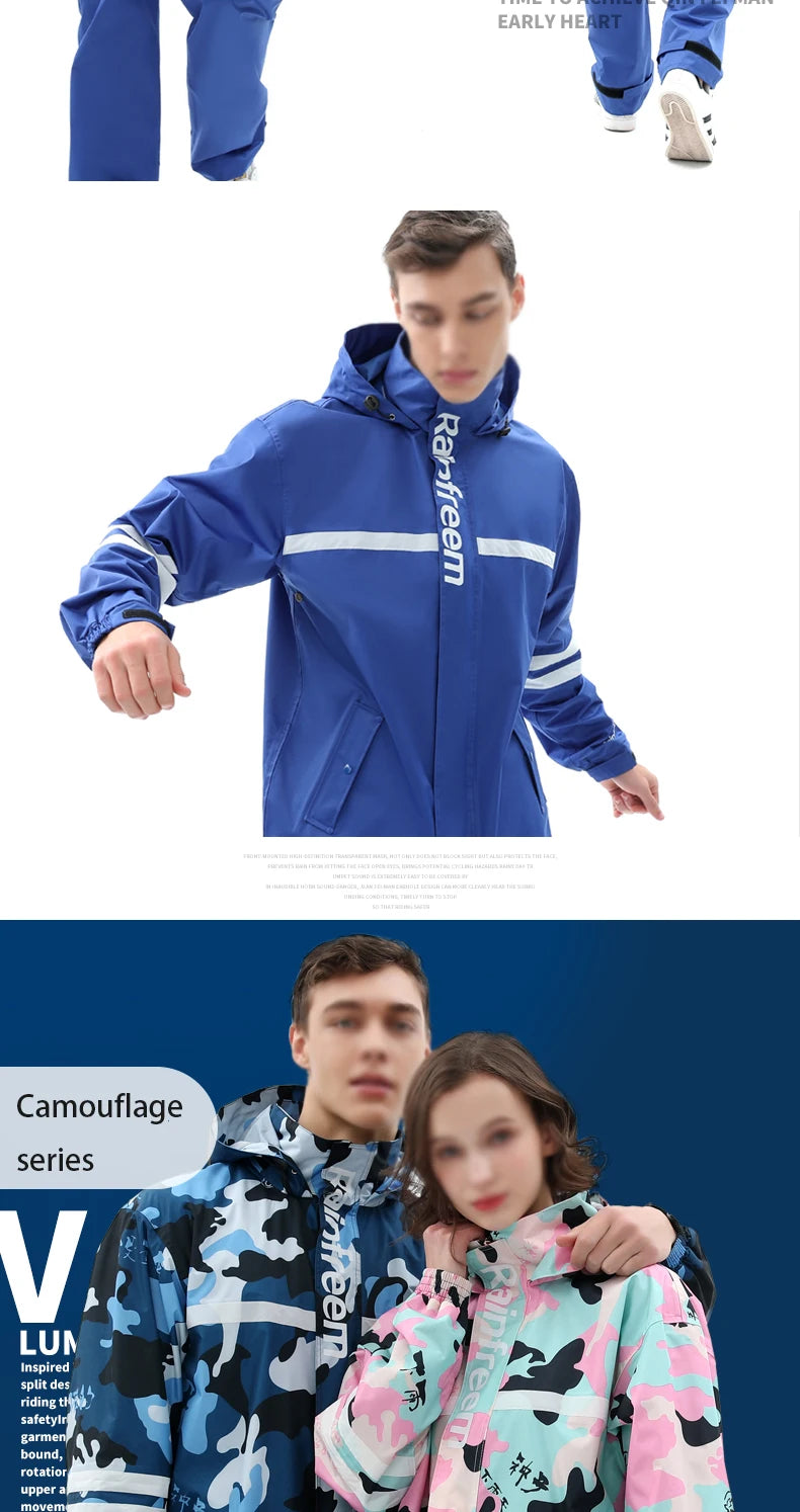 Waterproof Reflective Rain Suit – Jacket & Pants Set