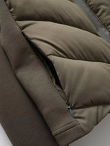 Elegant Patchwork Hooded Sport Coat