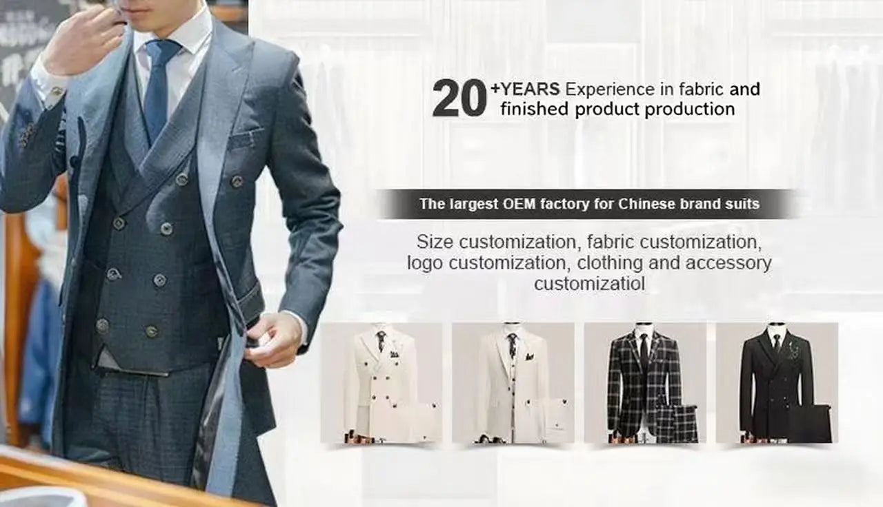 Men’s Classic Three-Piece White Business Suit
