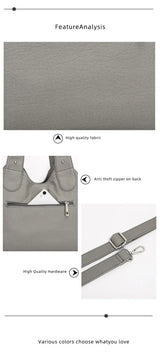 Vintage Women Bag Large Handbags Satchel Top-handle PU Shoulder Bag Vintage Dumpling Pack Multi-pockets Shoulder Bags Purse