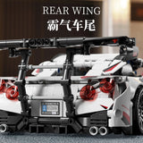 Building blocks compatible with concept White Sports car Super Racing Building Blocks Brick model Speedcar Children's gift