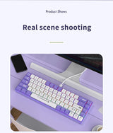 AJAZZ AK680 65% Wired Gaming Mechanical Keyboard Hot Swap Mini Keyboard Custom Keycap Gasket for Pc Laptop