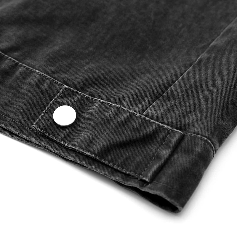 Oversize Loose Men's Denim Jacket Autumn 100% Cotton High Quality Casual Coats Fashion Hip-Hop Rock Streetwear Comfort Outerwear