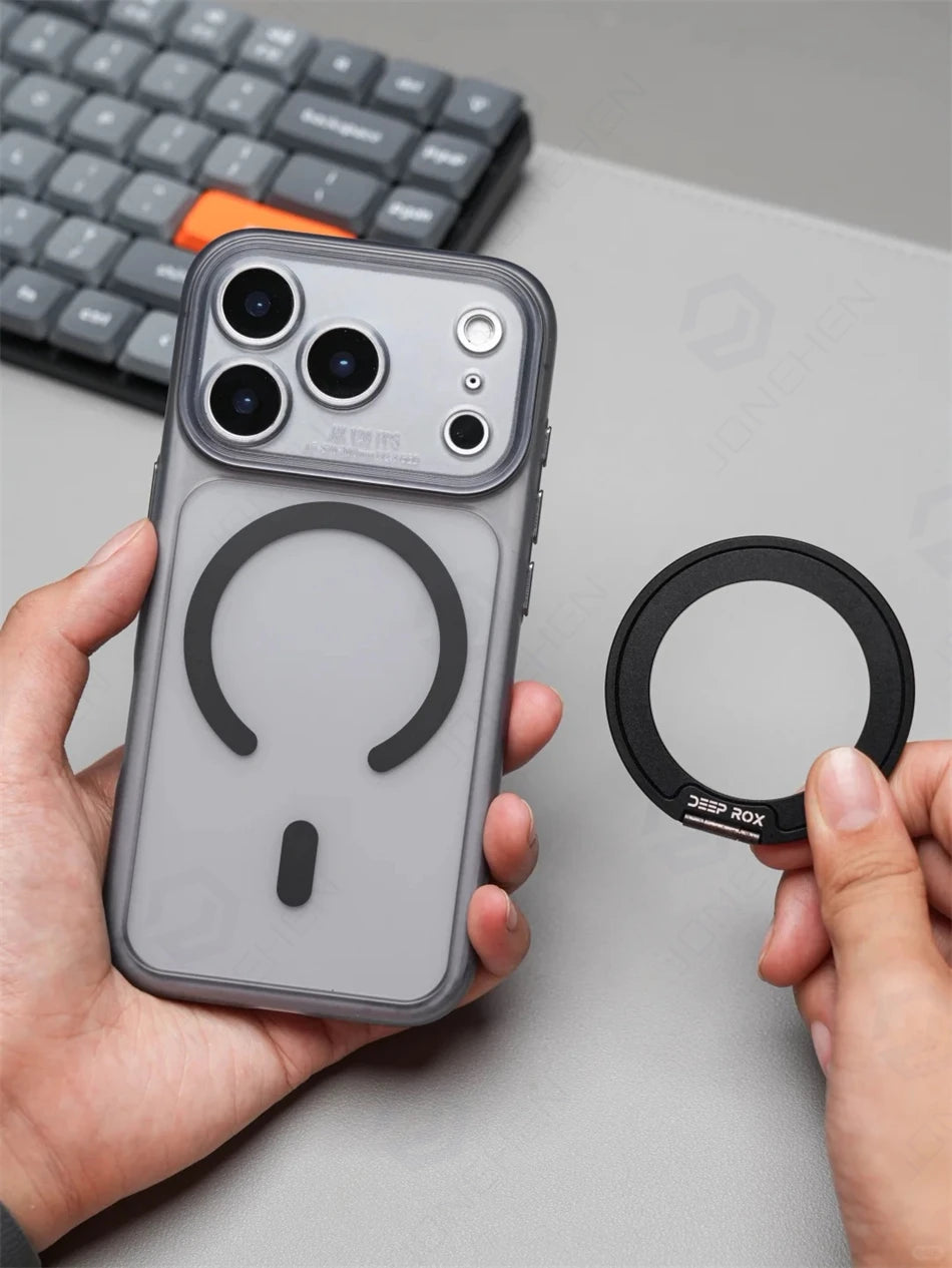Magnetic Clear iPhone Case with Camera Button