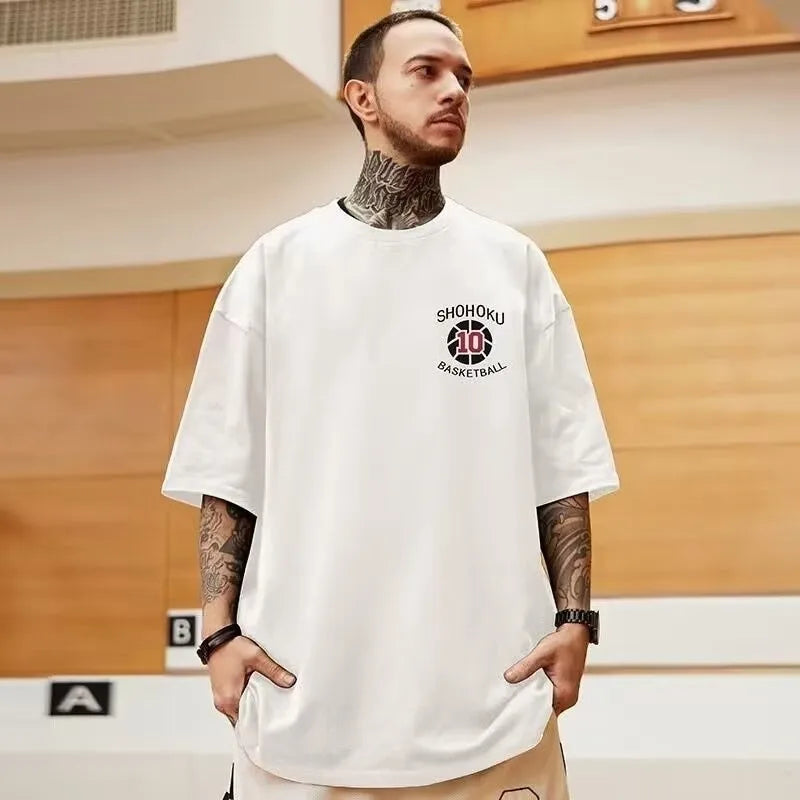 Men’s Oversized Number 10 Basketball T-Shirt