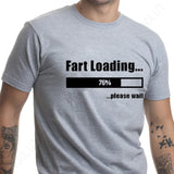 Huge Fart Loading Men's T-shirt Humor Tee Joke Gag Tshirt for Dad Gifts Guys Male Clothes Short Sleeve Tees Funny Graphic Tops
