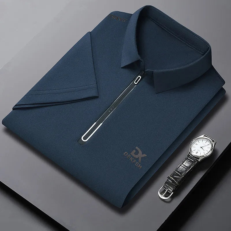 Men's Zipper Polo Shirt | Smart Casual All-Season