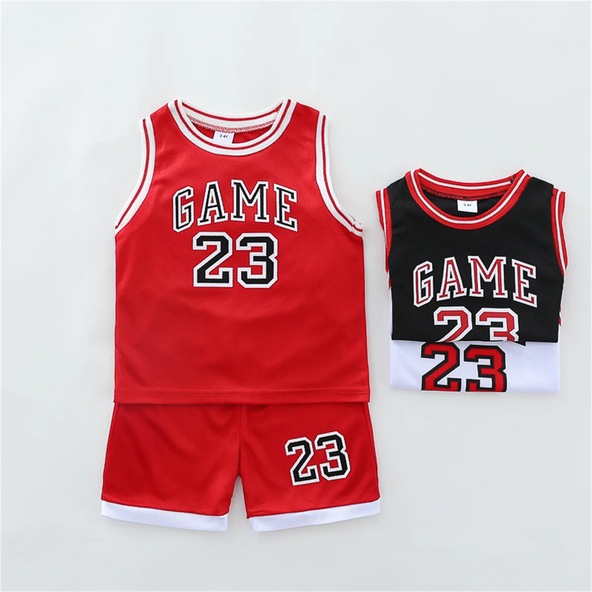 Children's Summer Basketball Suit Vest And Shorts Two-Piece Set Comfortable Lightweight Clothing for Kids