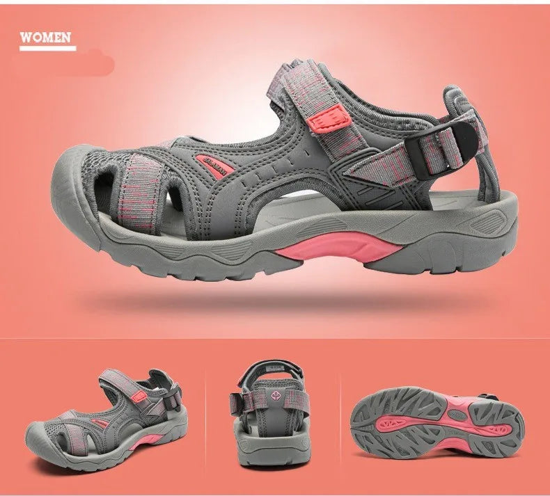 Outdoor Sports Sandals Hole Hole Beach Men and Women Non-slip Soft Bottom Speed Interference Water River Tracing Shoes