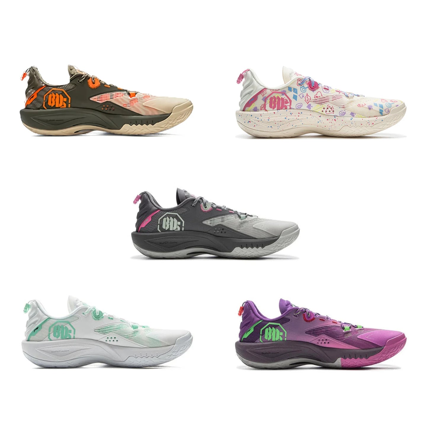 Li-Ning Men's BADFIVE SNIPER I SUPER On Door Basketball Shoes BOOM Cushion Wearable LiNing Stable Support Sports Sneaker ABFV005