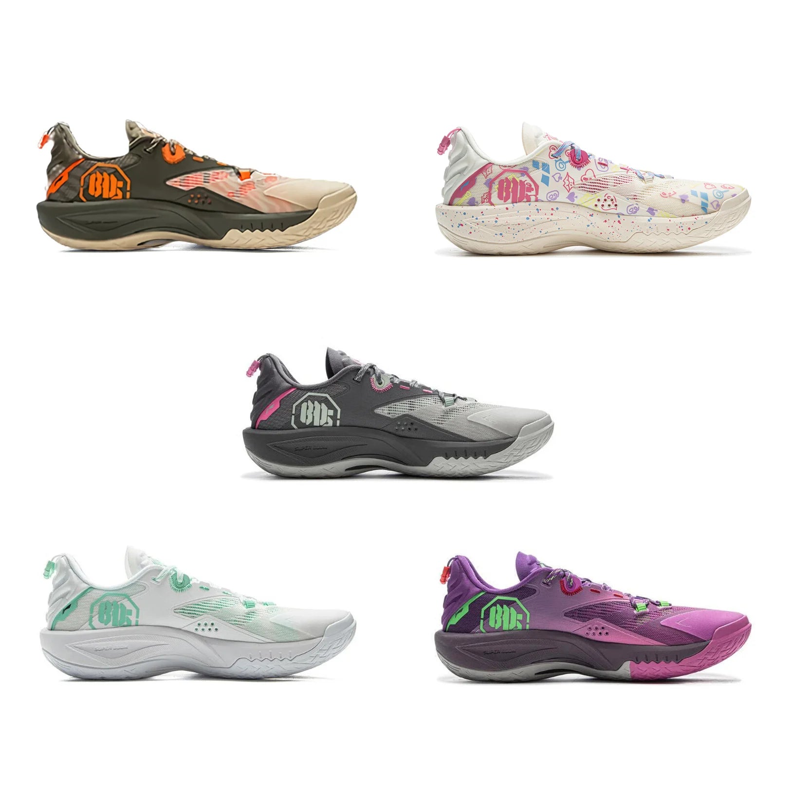 Li-Ning Men's BADFIVE SNIPER I SUPER On Door Basketball Shoes BOOM Cushion Wearable LiNing Stable Support Sports Sneaker ABFV005