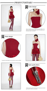Structured Floral Mini Party Dress